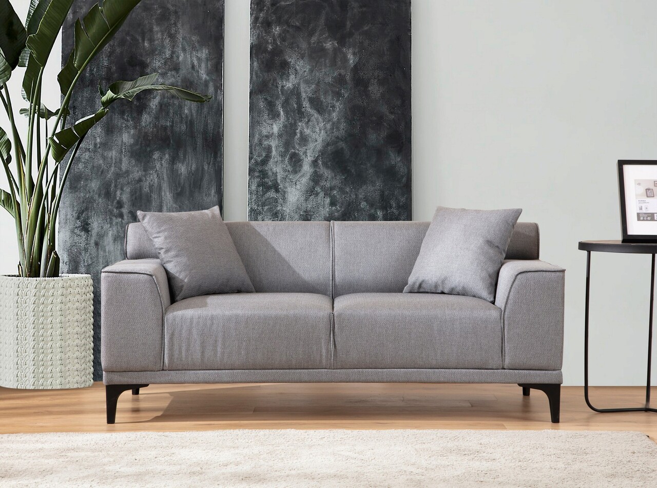 Canapea 2 locuri, Atelier del Sofa, 560ARE1526, Gri deschis - imagine 6